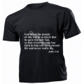 Tricou negru barbati, Ioan 3.16 -engleza